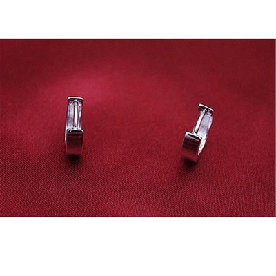 pendientes  925 Stoerling Silver Smooth Surface Stud Earring
