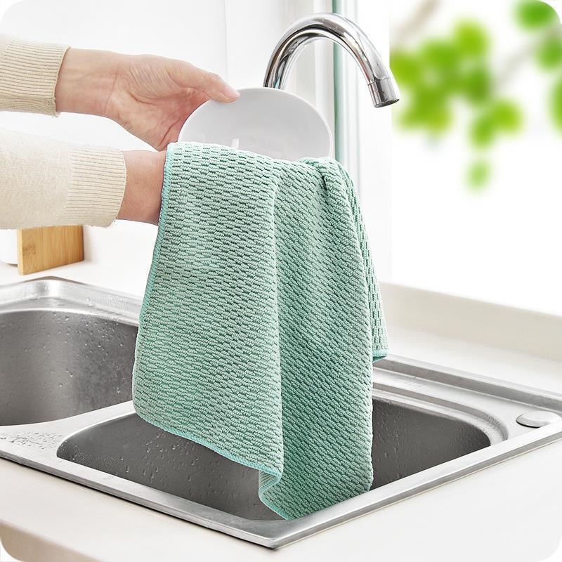 3pcs/set wash towel dish wwipe kitchen cleaning cloth cotton