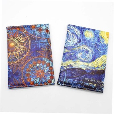 Exquisite Arjt Style Passport Protective Cover Van Gogh