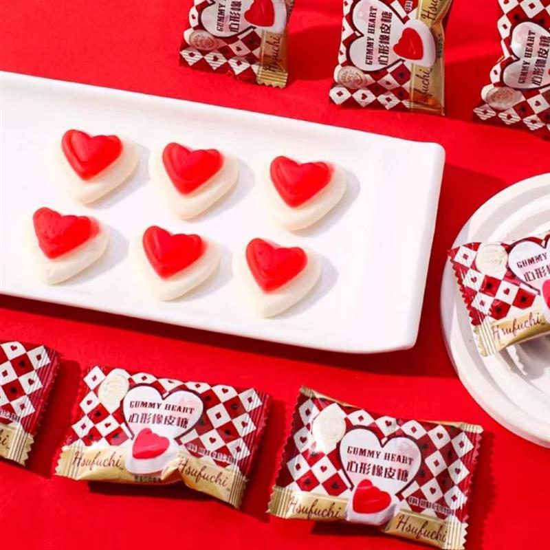 新货徐福记心形橡皮糖喜糖