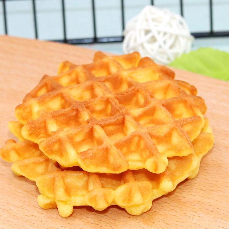 9月巴比熊无蔗糖原味华夫饼办公室营养早餐蛋糕手撕软面包零食品图片