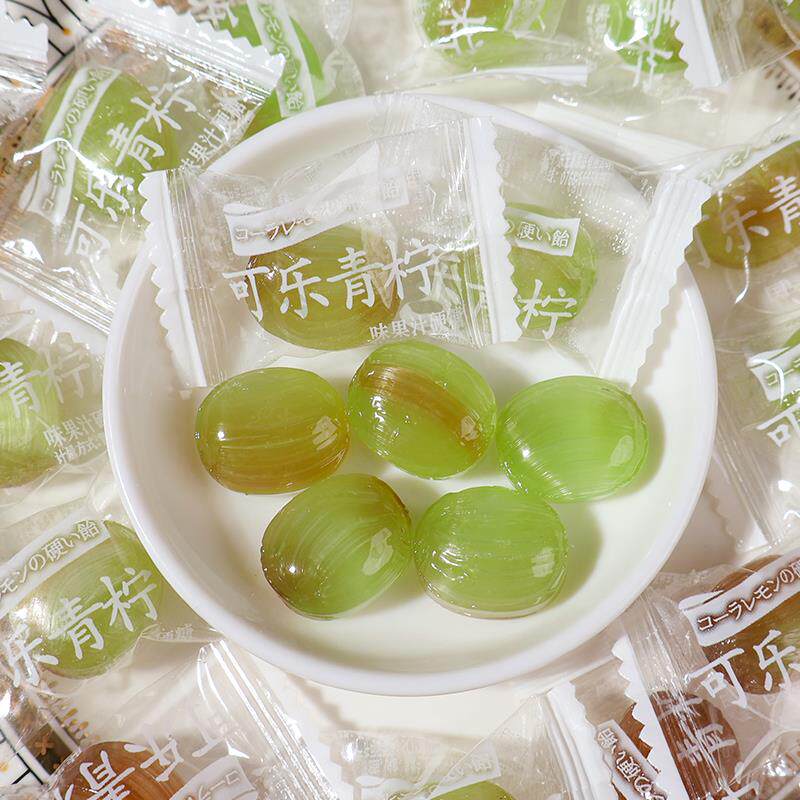 可乐青柠果汁硬糖500g散装