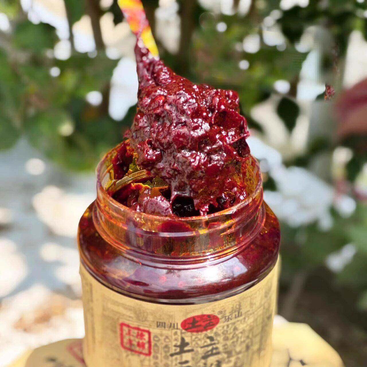 土主豆瓣酱三年五年陈酿四川乐山非遗特产川菜调味料炒菜500g/瓶