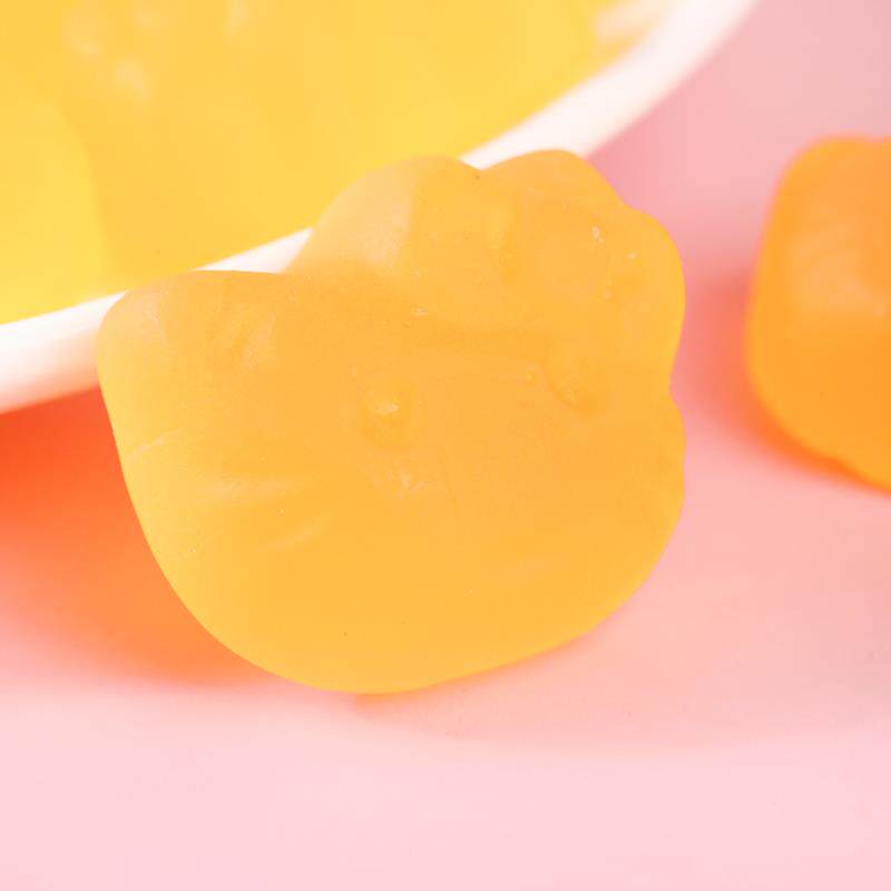 香港Hello Kitty芒果果汁软糖可爱KT猫咪造型软糖橡皮糖QQ糖1000g