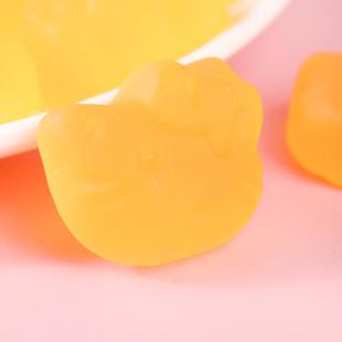 香港Hello Kitty芒果果汁软糖可爱KT猫咪造型软糖橡皮糖QQ糖1000g