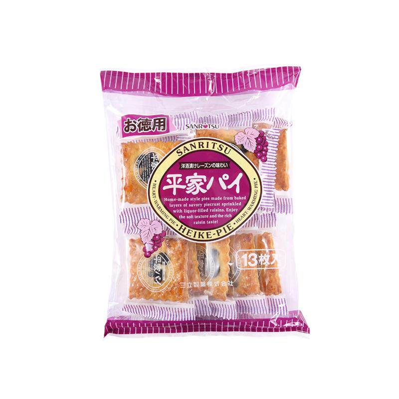 日本进口零食平家葡萄派夹心饼干  提子葡萄馅饼165g休闲食品