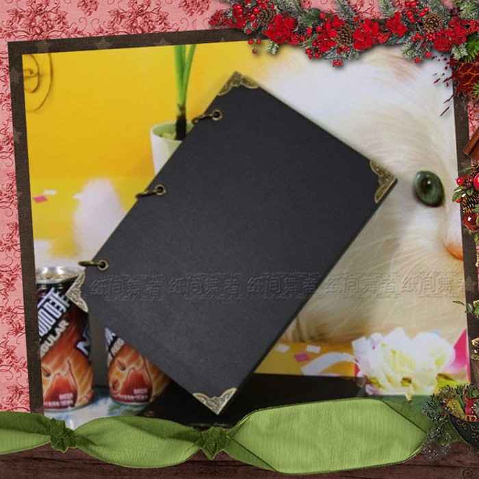 超厚封面空白活页本 黑卡内页牛卡内页手绘涂鸦本DIY手写活页