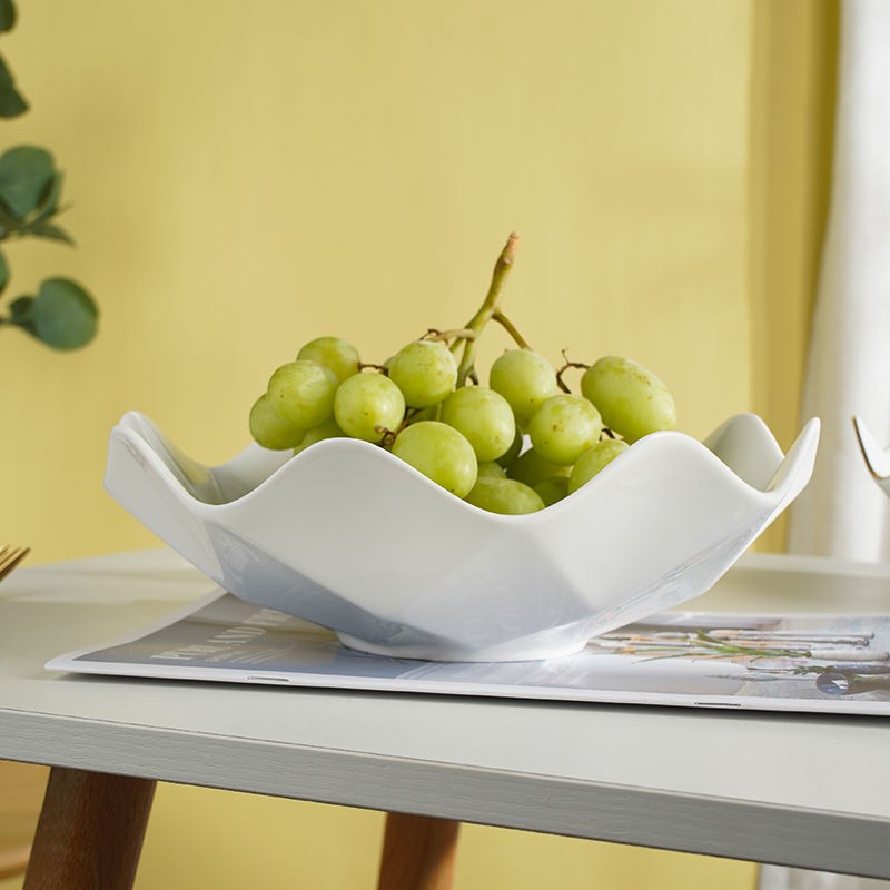 欧式高档陶瓷水果盘客厅家用高颜值托盘办公室高端精致新款轻奢风