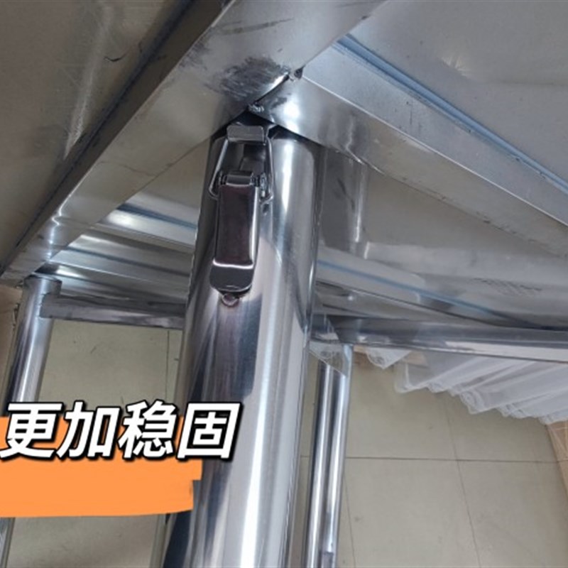 加厚不锈钢分体折叠大圆桌不锈钢圆桌可折叠经济简易家用户外便携