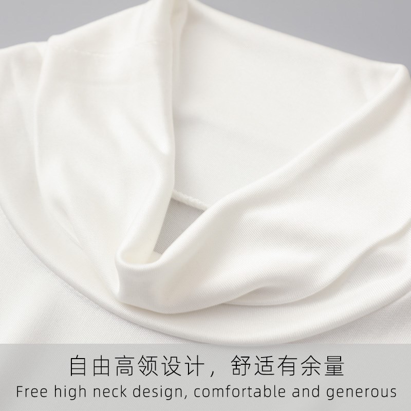 重磅针织真丝高领背心打底衫 桑蚕丝修身纯色基础款无袖内搭上衣