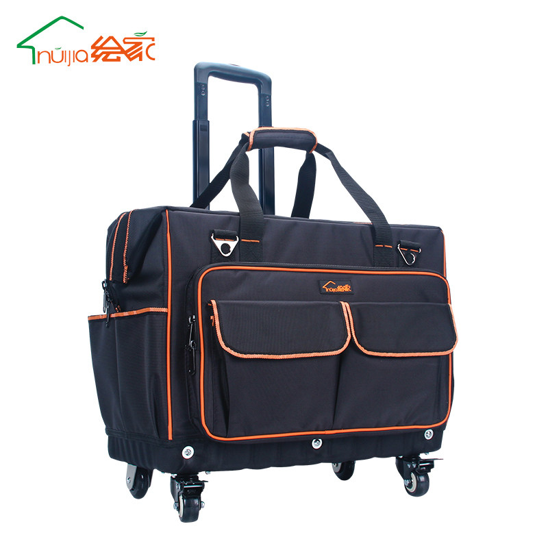 绘家大号多功能牛津布维修售后电工包升级L4轮工具包拉杆工具箱包,五金/工具,工具包,淘宝优惠券,粉丝福利购,淘宝优惠卷