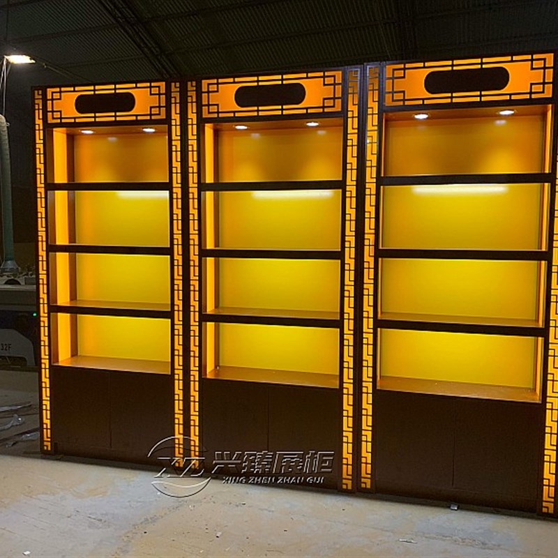 冬虫夏草海参燕窝展柜参茸展示柜名贵中药材货架烟酒茶叶展示柜