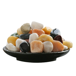 多肉铺面石天然雨花石鹅卵石花盆栽五彩色石子鱼缸装饰白色小石头