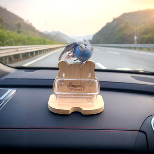 车载鹦鹉站杆外出便携中控台专用站架食盒竹质磨爪训练架玄凤虎皮