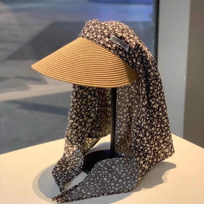 2026遮阳帽子女夏季新款大檐防紫外线户外时尚百搭防晒头巾帽沙滩