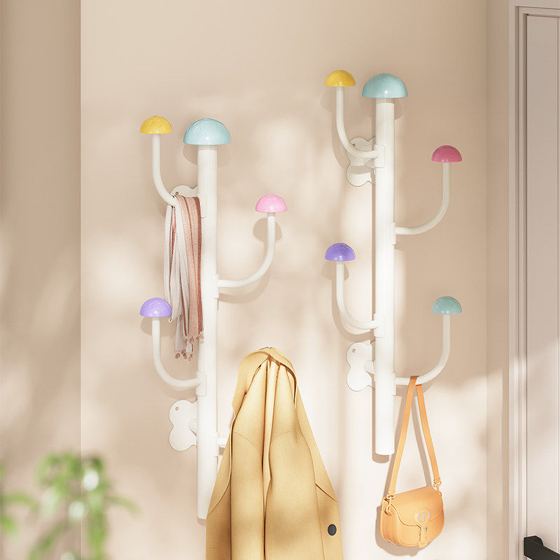 多巴胺门后挂衣架无痕挂钩免打孔墙上壁挂帽子书包衣服收纳置物架