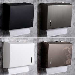抽纸巾架盒家用厨房洗手间 免打孔不锈钢擦手纸盒酒店卫生间壁挂式