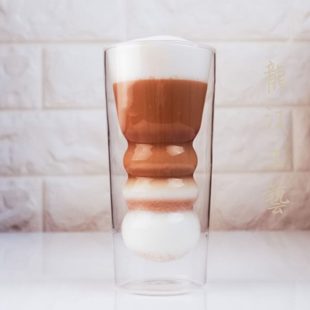 耐高温隔热牛奶杯咖啡杯茶杯 可爱糖葫芦双层不烫手玻璃杯