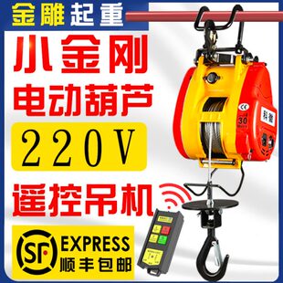 电葫芦 小金刚电动葫芦220v小型吊机家用小型遥控便携式