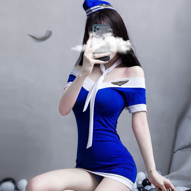 金宵情趣内衣性感空姐套装水手制服诱惑夜店激情一字肩诱惑透视女