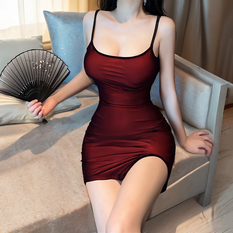 性感情趣内衣套装夏季夜店酒吧网纱吊带裙紧身心机辣妹纯欲包臀裙