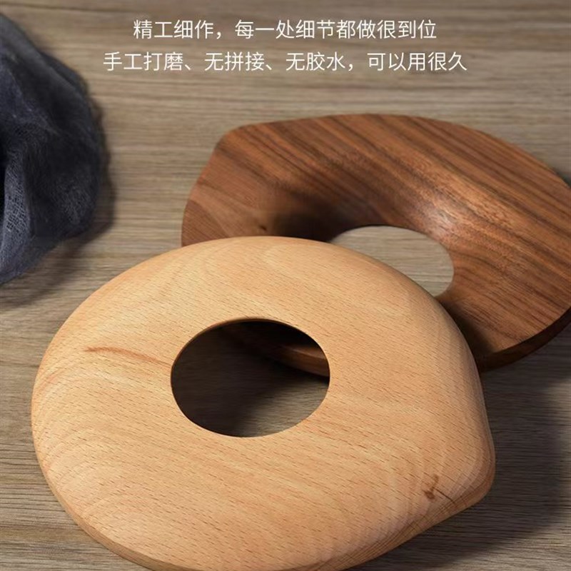 实木胡桃木隔热垫盘垫圆形木制餐桌锅垫桌面防烫垫创意高温耐热垫
