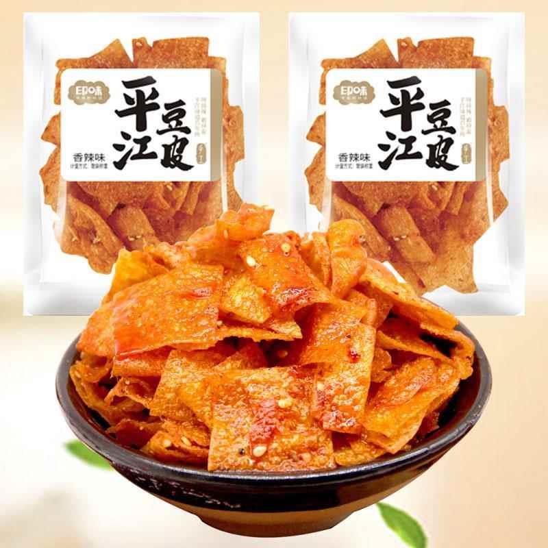 印味平江手撕豆片豆卷湖南零食特产豆腐大豆皮怀旧辣片麻辣条