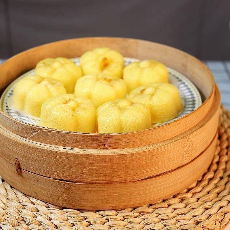 新货桂花莲子糕300g方便早餐半成品点心米糕加热蒸糕速冻包点糕点