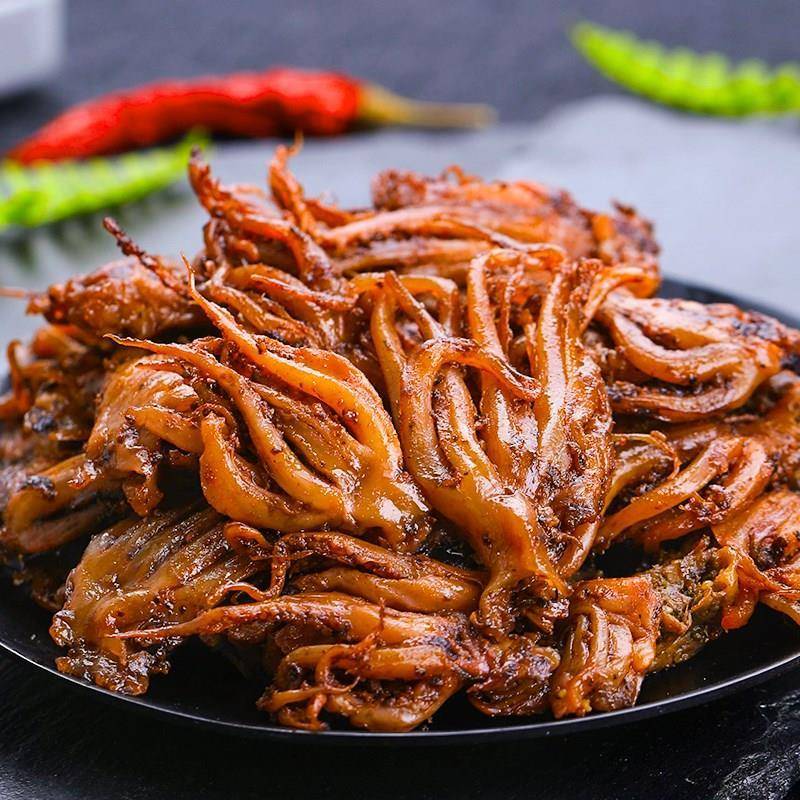 香辣麻辣鱿鱼头即食鱿鱼须仔小包零食小吃500g烧烤鱿鱼丝海鲜海味