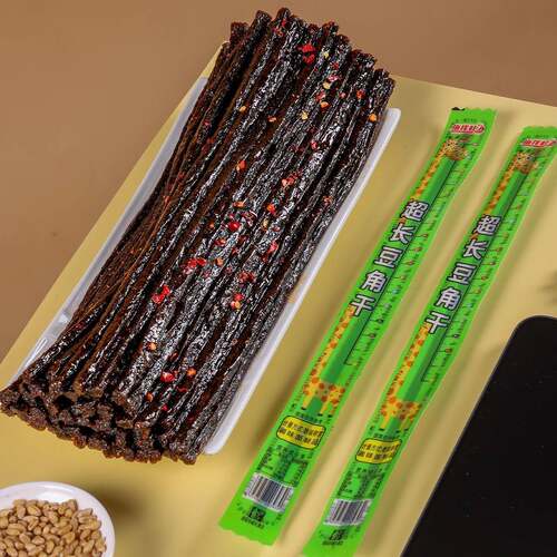 海洋虹超长豆角干辣条麻辣素牛筋一根面筋棒网红解馋怀旧零食小吃