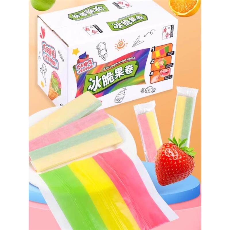 冰脆果卷软糖脆皮冰淇淋手