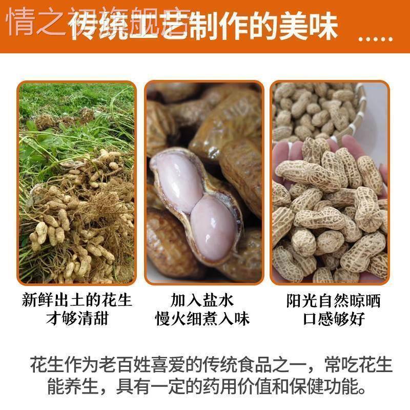 河源忠信水煮花生特产河原中信农家日晒咸干花生水煮咸干白肉花生