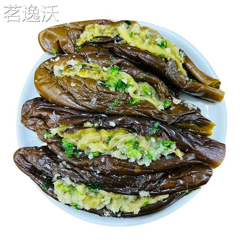 东北蒜茄子咸菜500g罐装 农家腌制老式下饭特产蒜蓉茄子酱菜泡菜