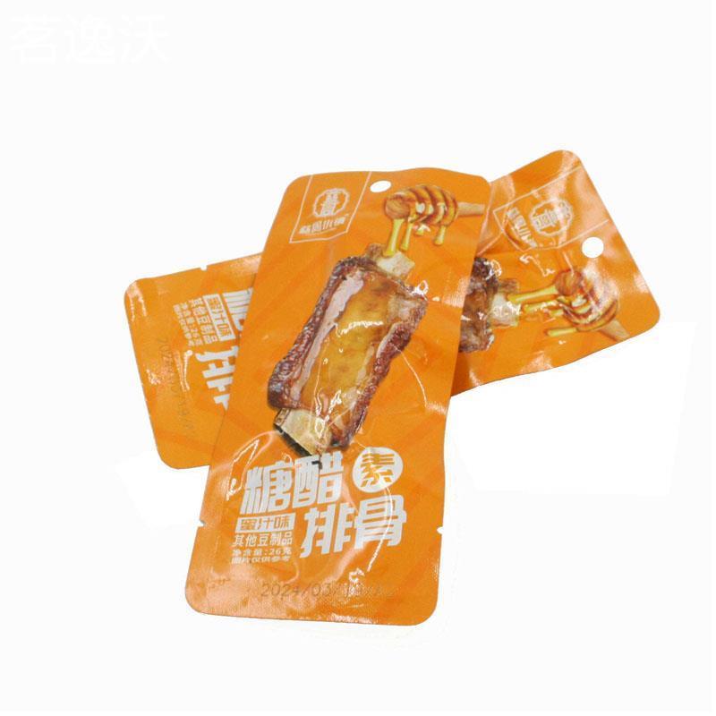 慈周小镇糖醋素排骨26g香辣味蜜汁味素肉豆干制品即食小零食