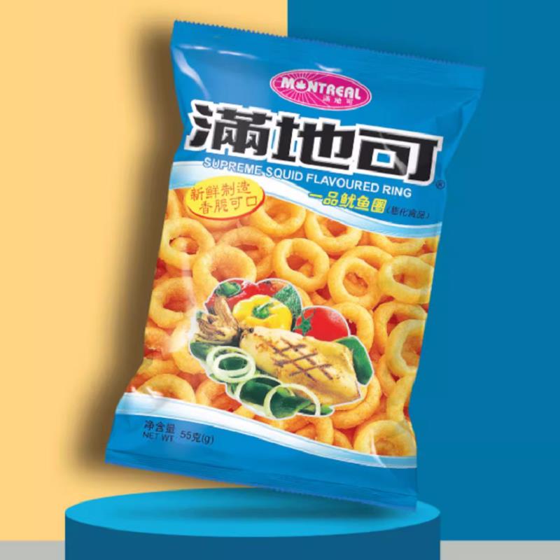 满地可蔬菜鸡味圈55g/袋装80后怀旧零食多口味选膨化小吃休闲食品