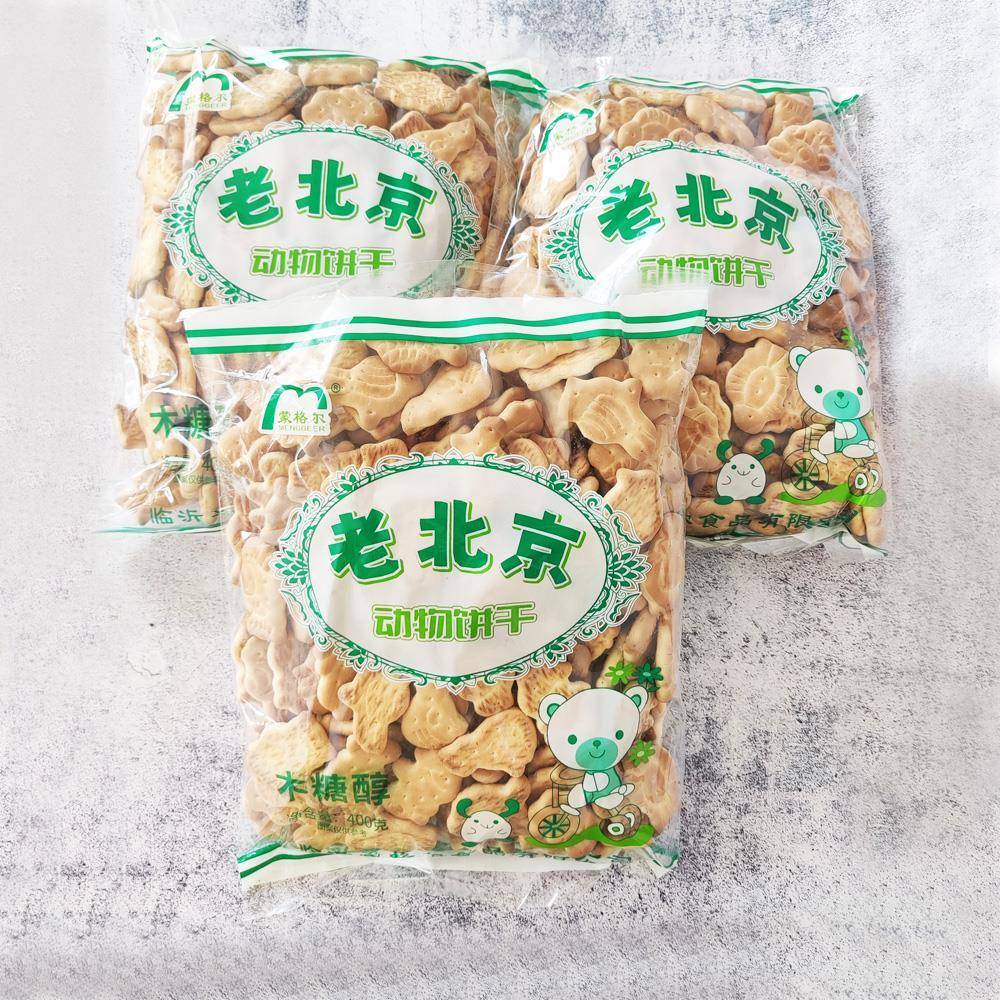 蒙格尔木糖醇老北京动物饼干儿童休闲食品袋装冲泡韧性早餐营养品