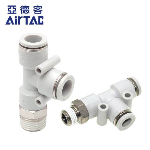 亚德客螺纹三通PEB PED 4 6 8 10 12-M5-01-02-03-04气管快速接头