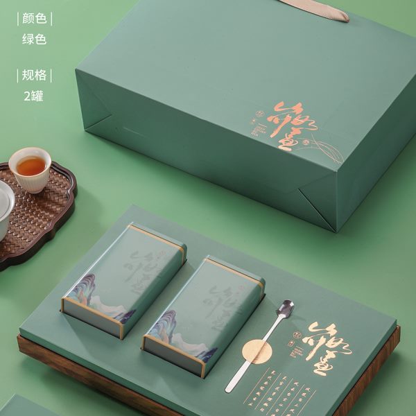 新款茶叶礼盒装空盒通用龙井绿茶白茶毛尖茶叶包装盒空礼盒定制