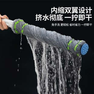 自拧水拖把家用一拖净免手洗挤水懒人墩布旋转仿手拧吸水棉布地拖