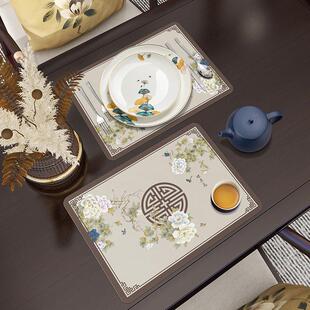 餐垫级感新西餐餐桌垫复古皮革防烫隔热端中中餐