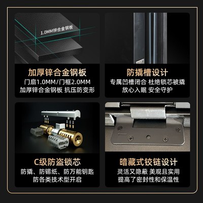 星月神甲级防盗门进户门入户门别墅大门子母门安全门新款智能门