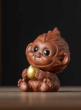 创意陶瓷爱小猴子吉祥物十二生肖猴家居办公装饰品摆设