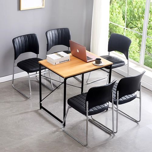 叠放办公椅子舒适久坐免安装靠背椅麻将棋牌室椅培训职员电脑椅