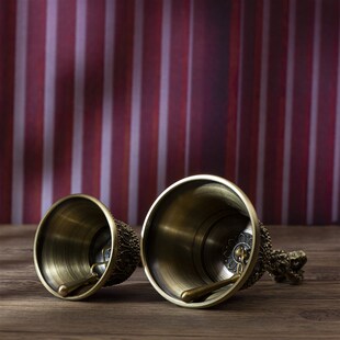 小铜记法器用品密宗大号佛铃铜铃仿古道铃手摇铃金刚铃三铃