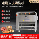 全自动果蔬毛刷清洗设备土豆莲藕红薯根茎类加工毛刷去皮清洗机