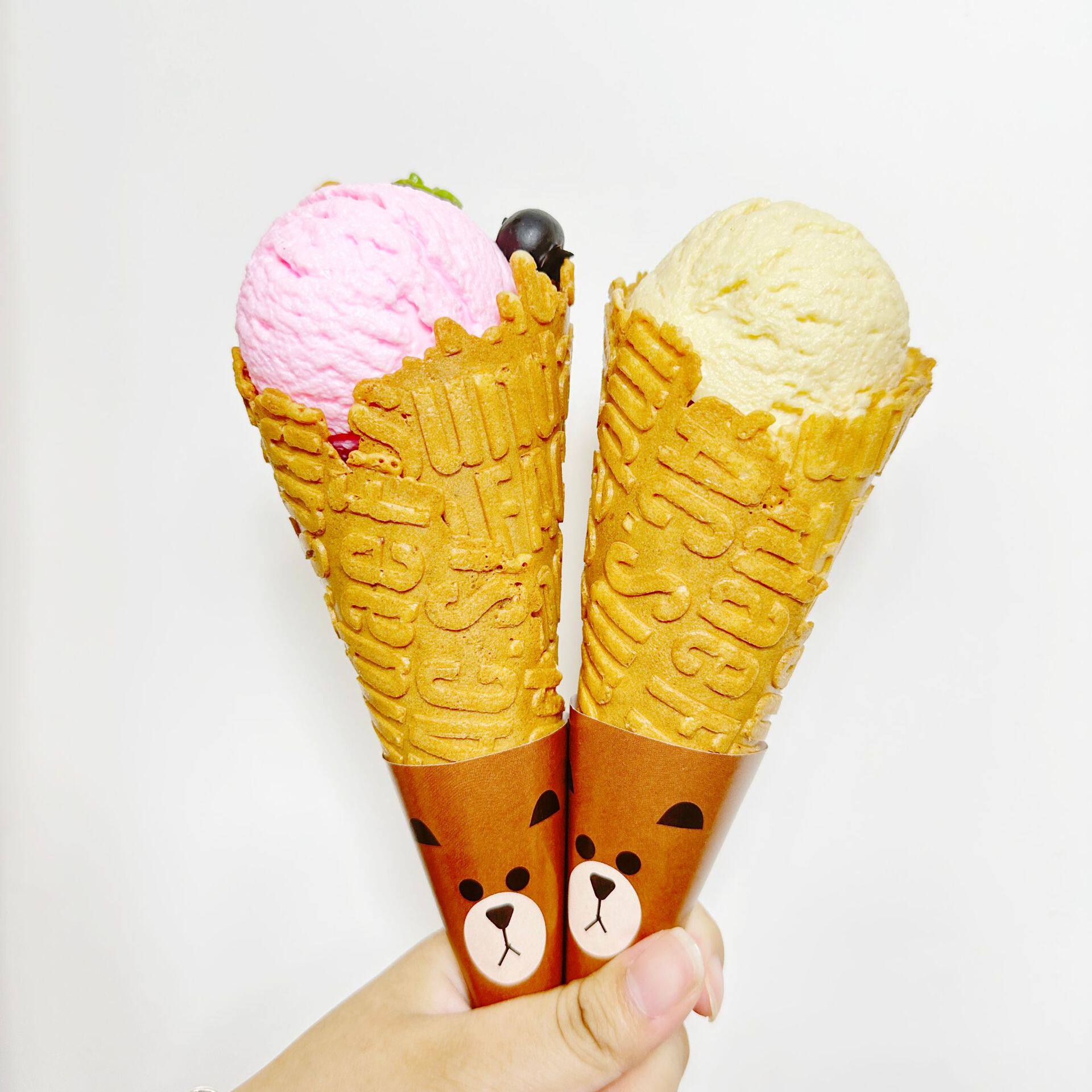 广州工厂直发 个性化Gelato意式冰激凌蛋筒机 双面均匀受热