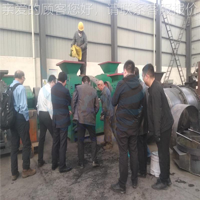 产地货XM500源新型力煤竹木制碳粉压强球机成 除尘灰生石灰对辊球