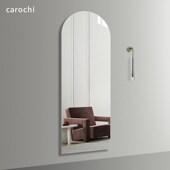 拱形无框入户卧室全身镜墙挂墙免打镜子试衣镜粘穿衣镜