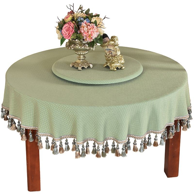 高端家用桌布大圆桌家纺布艺圆形流苏加厚高档酒店盖巾台布定制,居家布艺,桌布,淘宝优惠券,粉丝福利购,淘宝优惠卷