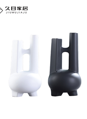 现代几何抽象瓶饰品家居样板房艺术插器饰品